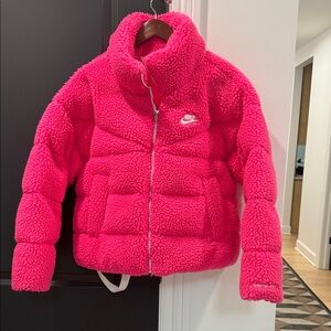 Nike Kids Bright Pink Puffer Jacket